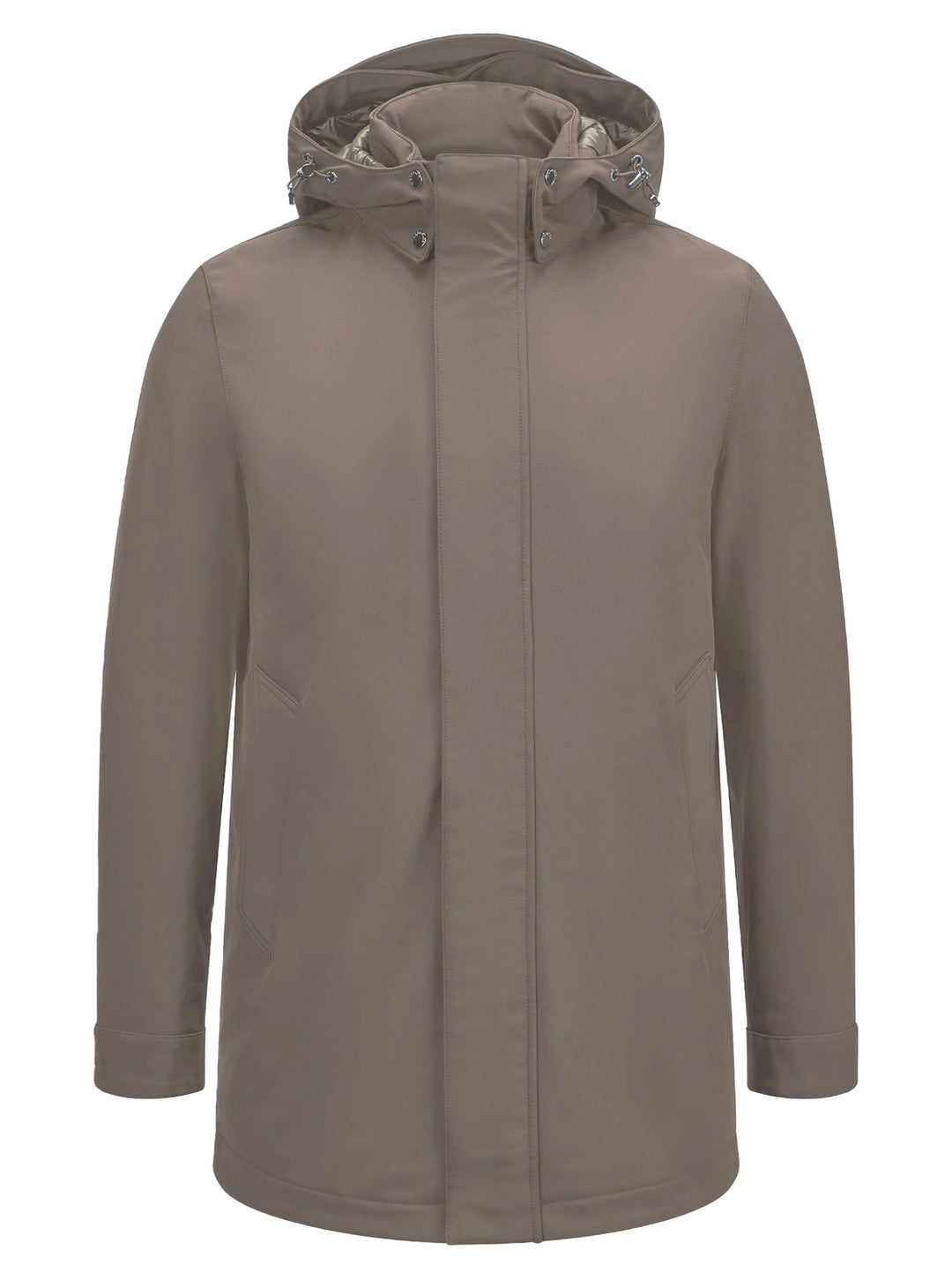 Woolrich Soft Shell Barrow Mac – Bruin-94% polyester, 6% elastaan-HEREN JASSEN & JACKS-Bruin