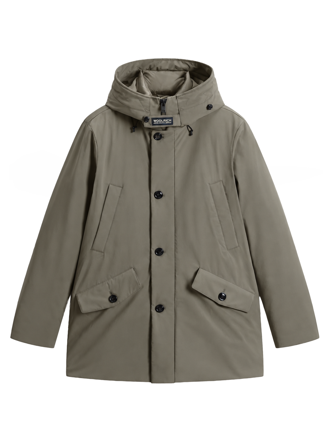 Woolrich Stretch Parka – Bruin-84% polyamide, 16% elastaan<br />Voering: 100% polyamide<br />Vulling: 100% polyester / 90