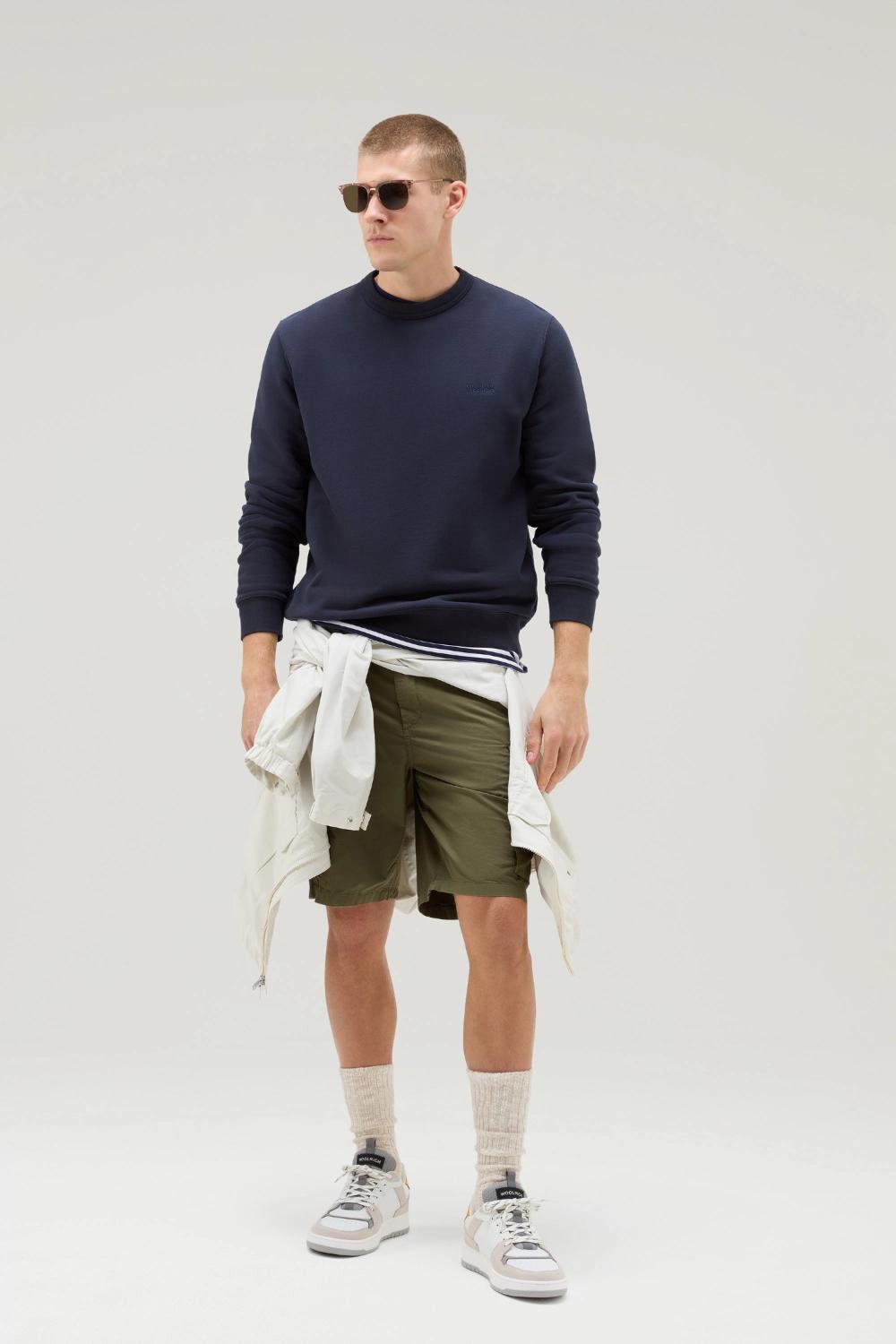 Woolrich sweatshirt met logo-66% katoen, 34% polyester-HEREN TRUIEN & VESTEN-Blauw