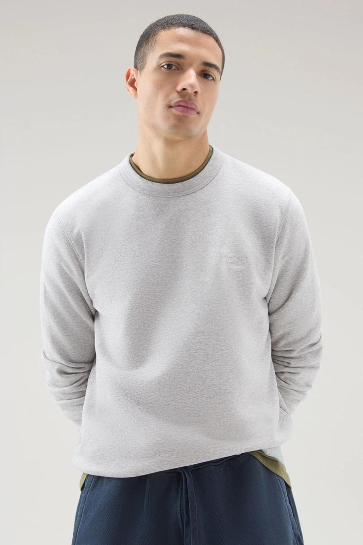 Woolrich sweatshirt met logo-66% katoen, 34% polyester-HEREN TRUIEN & VESTEN-Grijs