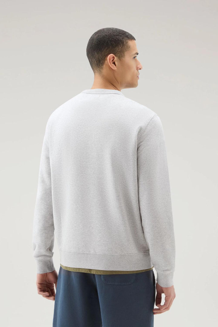 Woolrich sweatshirt met logo-66% katoen, 34% polyester-HEREN TRUIEN & VESTEN-Grijs