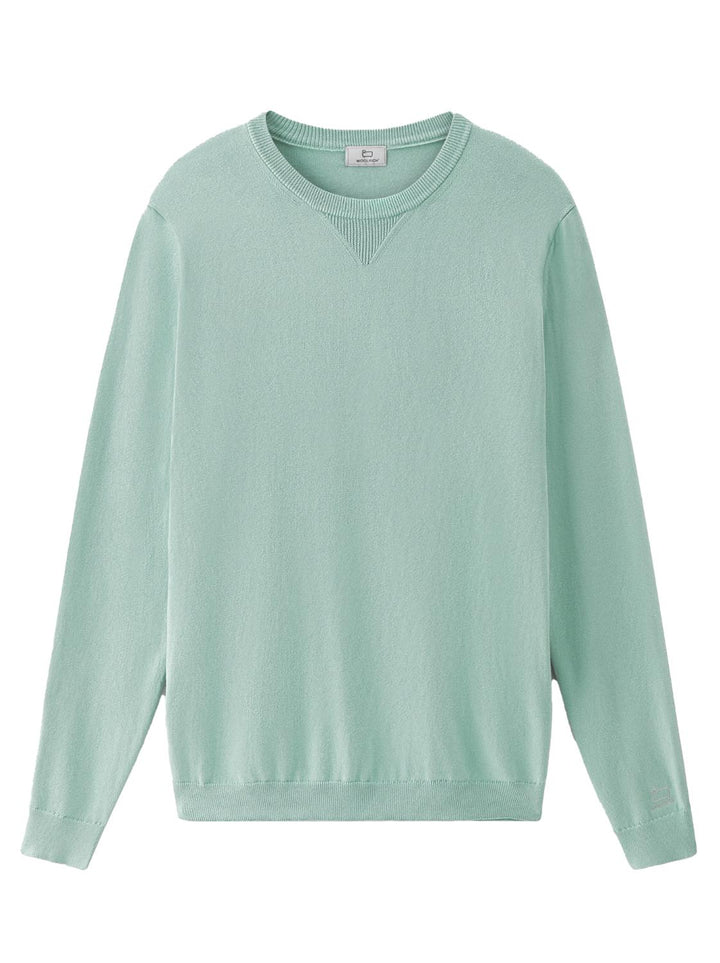 Woolrich trui van katoen-100% katoen-HEREN TRUIEN & VESTEN-Groen