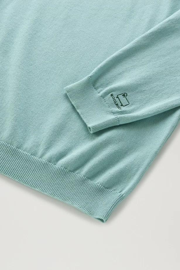 Woolrich trui van katoen-100% katoen-HEREN TRUIEN & VESTEN-Groen