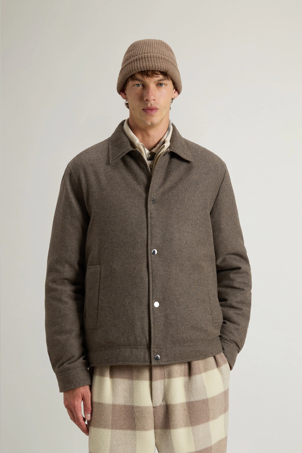 Woolrich Wool Keating Shirt Jacket – Bruin-60% wool<br />35% polyester<br />5% polyamide-HEREN JASSEN & JACKS-Bruin