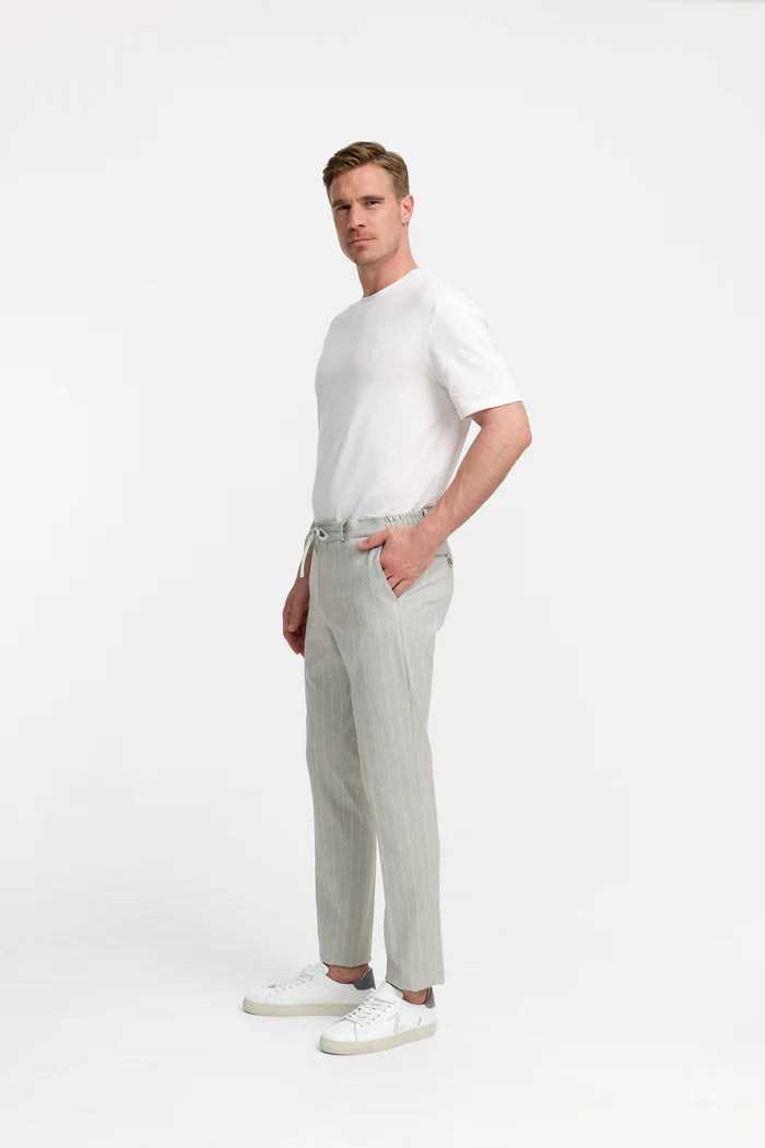 ZUITABLE DiSpartaflex pantalon -65% Polyester<br />30% Katoen<br />5% Elastaan-HEREN PAKKEN & COLBERTS-Grijs