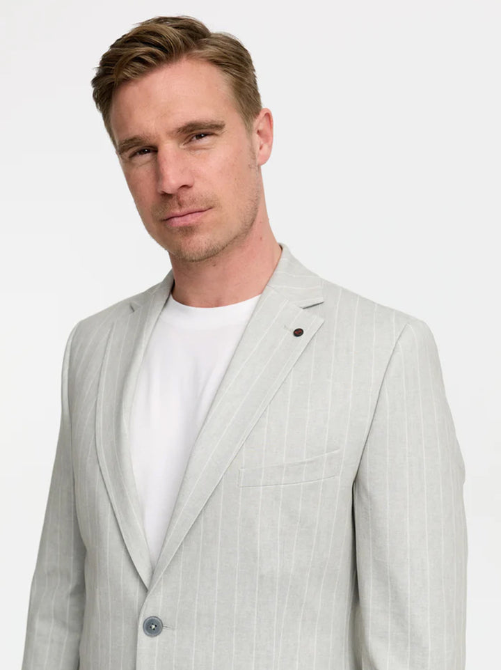 ZUITABLE jerseypak-65% Polyester<br />30% Katoen<br />5% Elastaan-HEREN PAKKEN & COLBERTS-Grijs