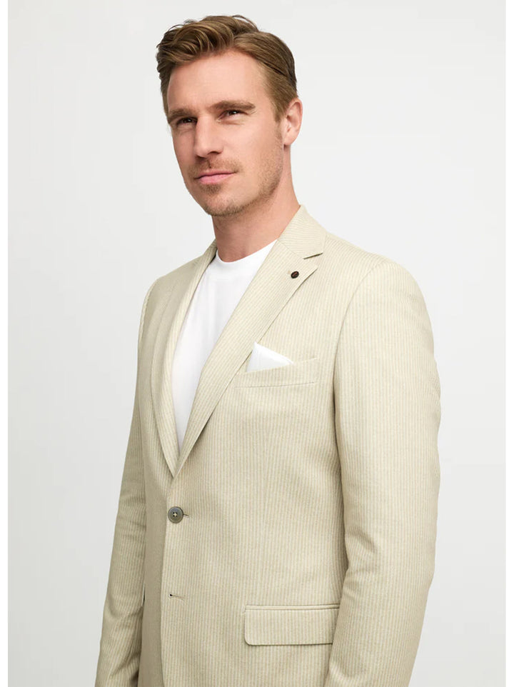 ZUITABLE jerseypak DiNick-65% polyamide, 30% katoen, 5% elasthaan-HEREN PAKKEN & COLBERTS-Beige