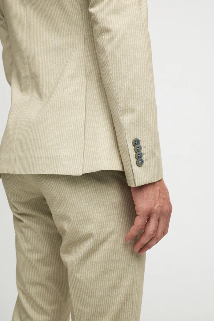 ZUITABLE jerseypak DiNick-65% polyamide, 30% katoen, 5% elasthaan-HEREN PAKKEN & COLBERTS-Beige