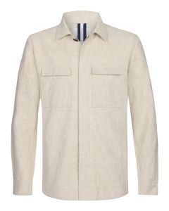 Profuomo beige linnen overshirt