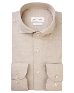 Profuomo beige overhemd knit