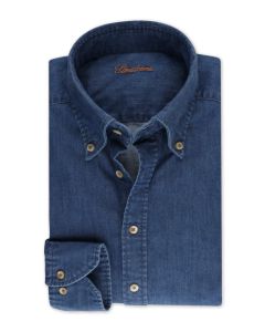 Stenstroms body fit blauw denim shirt