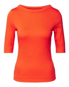 Marc Cain T-shirt met onafgewerkte mock-neck