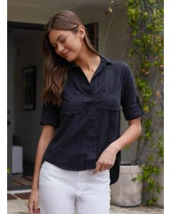 Bella Dahl blouse Split Back Button Down