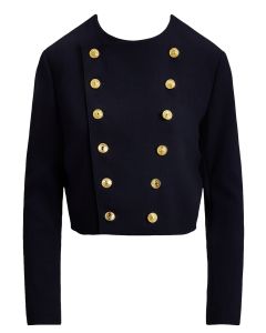 POLO Ralph Lauren cropped wollen crêpe jasje