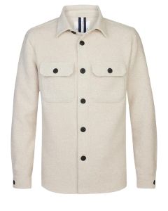 Profuomo ecru boucle overshirt