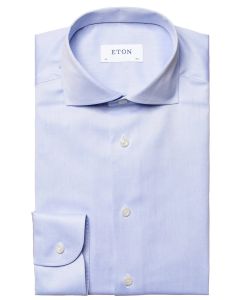 Eton slim fit twill overhemd blauw