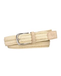 Profuomo beige waxed elastische riem