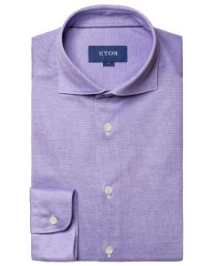 Eton knit pique slim shirt